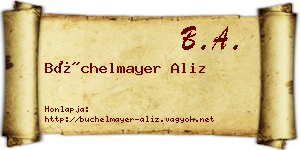 Büchelmayer Aliz névjegykártya